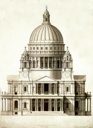 A, fachada, de, st paul, londres, (pen, e, lavagem)